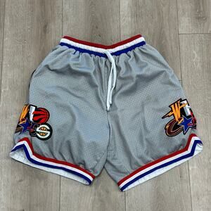 Who Cares NBA Remix Logos Heavy Mesh Hoop Shorts size Small S B18
